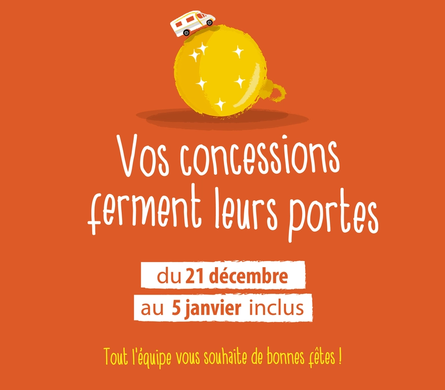 Fermeture concessions Fêtes de fin d'année